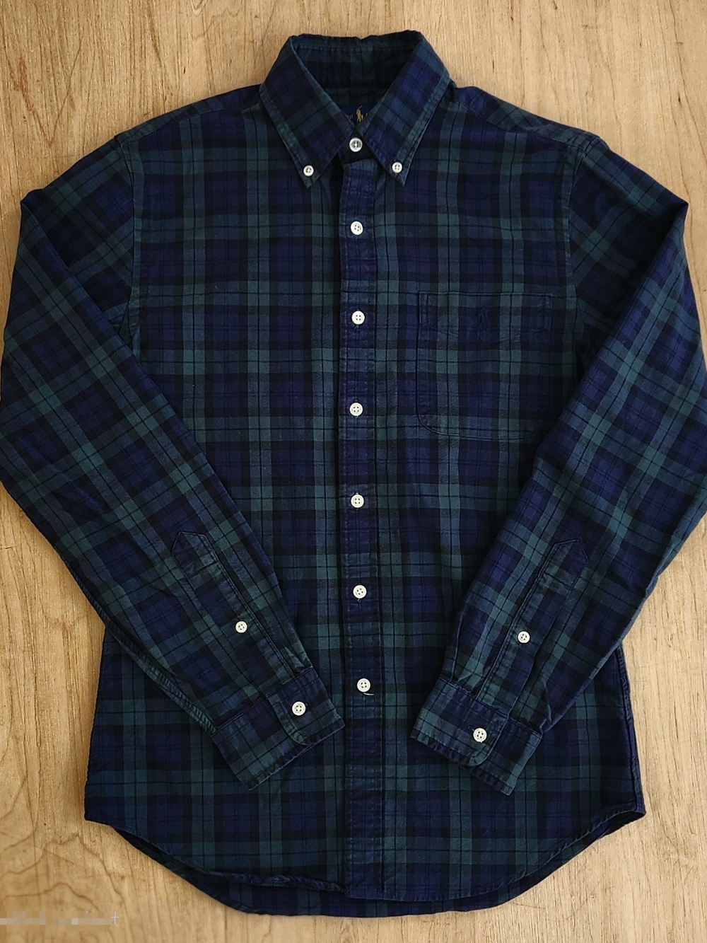 Ralph Lauren Green & Blue Plaid Button-Down Shirt